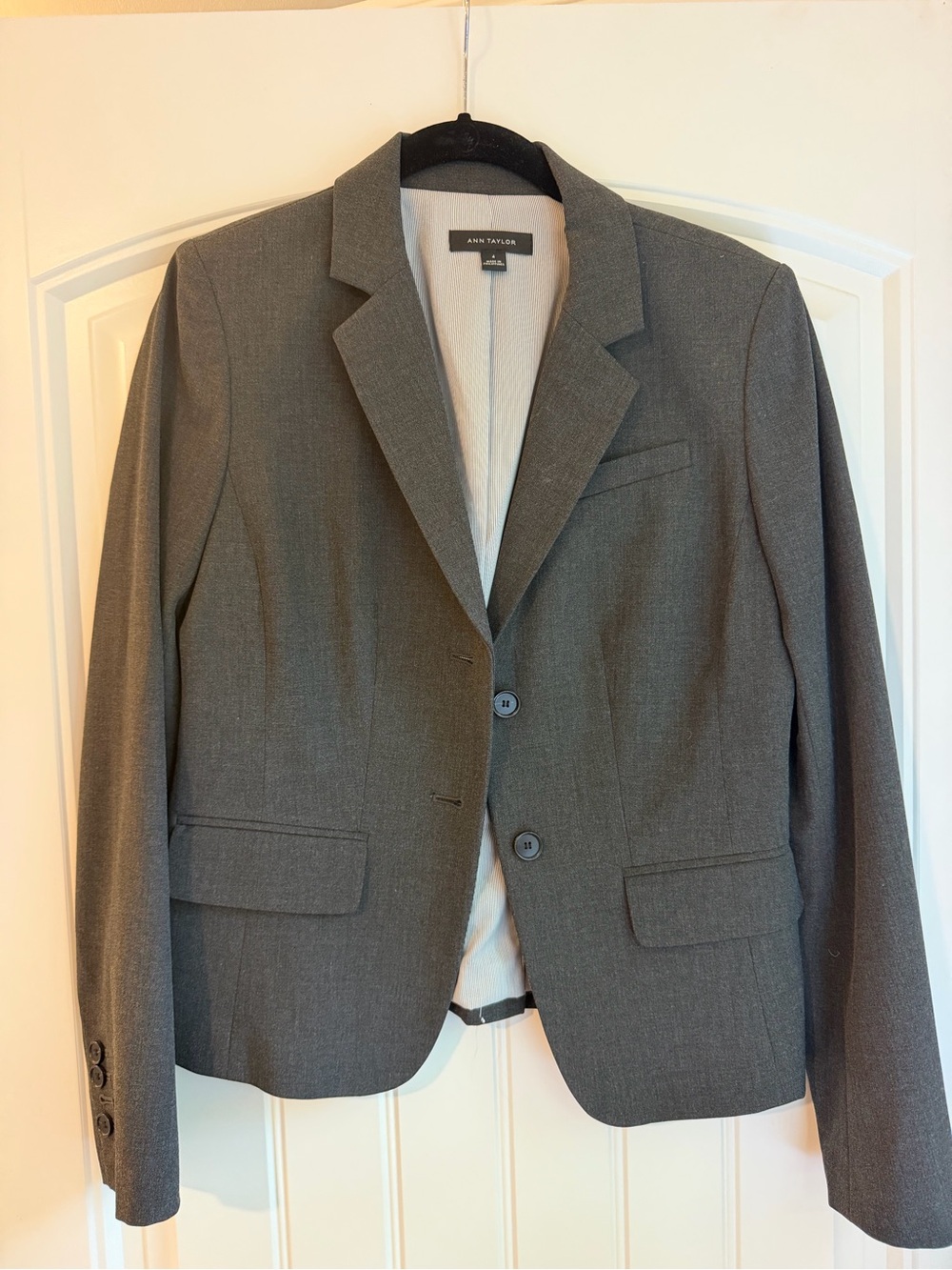 Ann Taylor Gray Tailored Blazer